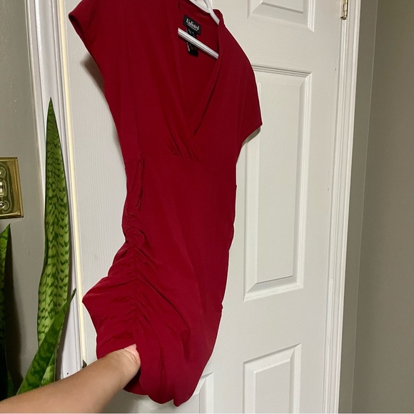 Unlisted A Kenneth Cole Production Red Blouse with Ruched Sides - Picture 6 of 9